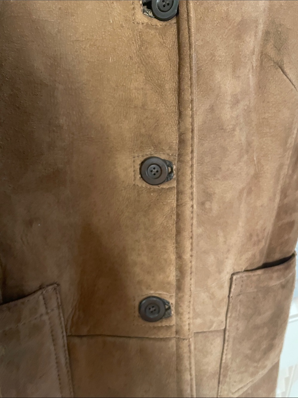 Shearling International Brown Natural Sheepskin Jacket with Plush Collar - Picture 4 of 12